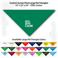 22"x22"x29" Teal Custom Printed Imported 100% Cotton Pet Bandanna